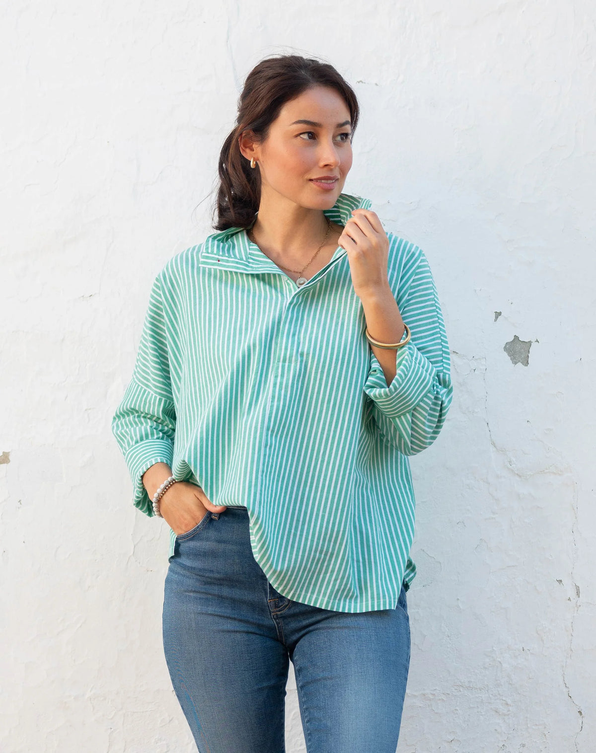 Emerson Pop up Collar Top