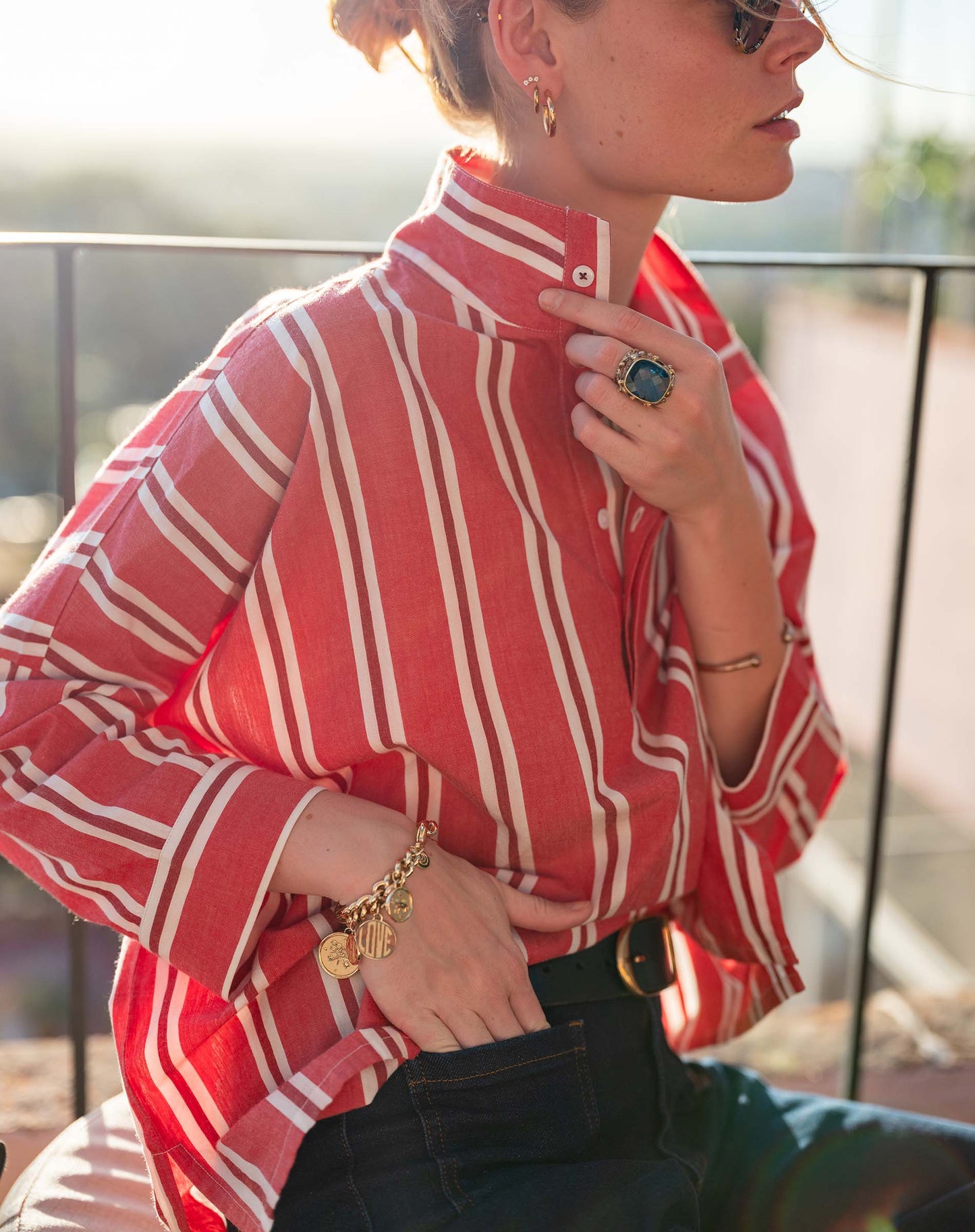 Emerson Pop up Collar Top