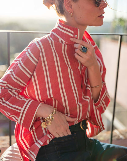 Emerson Pop up Collar Top