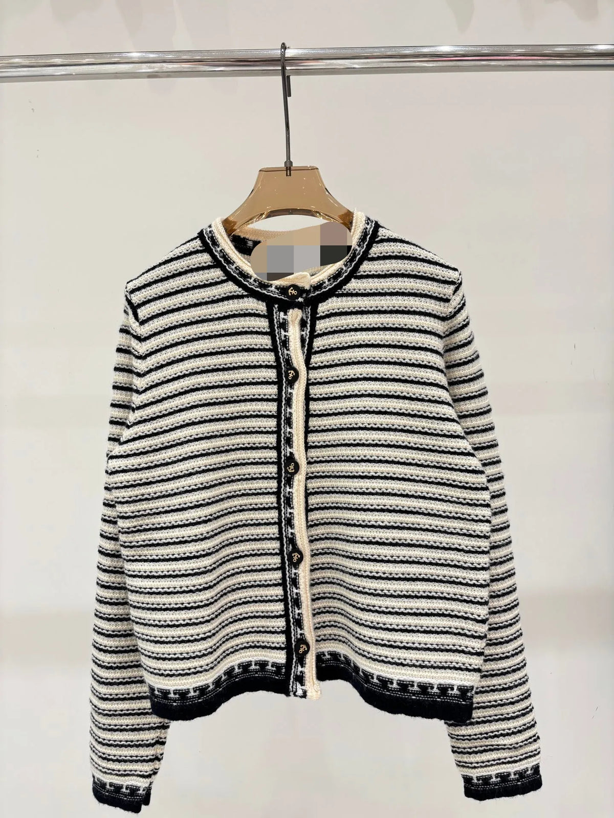 1111 2025 Runway Autumn Brand Same Style Sweater Long Sleeve Black White Slash Neck Pullover Fashion Clothes High Quality Womens Fe