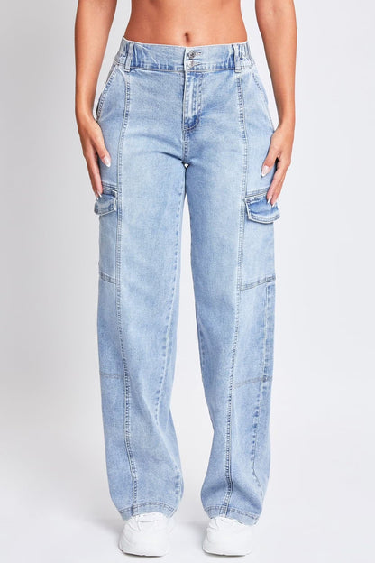 Jeans Women'S Straight Cargo Jeans