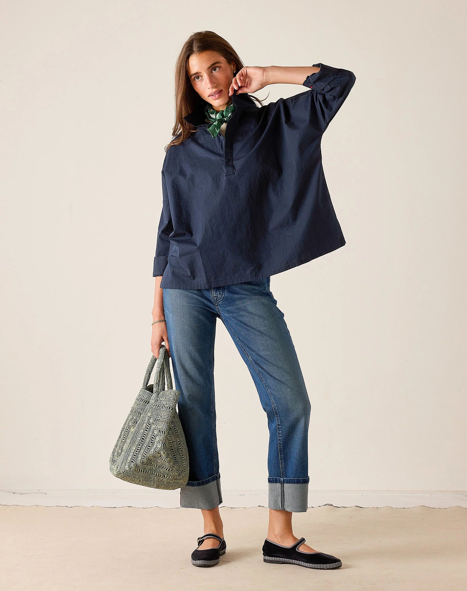 Emerson Pop up Collar Top