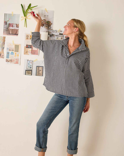 Emerson Pop up Collar Top