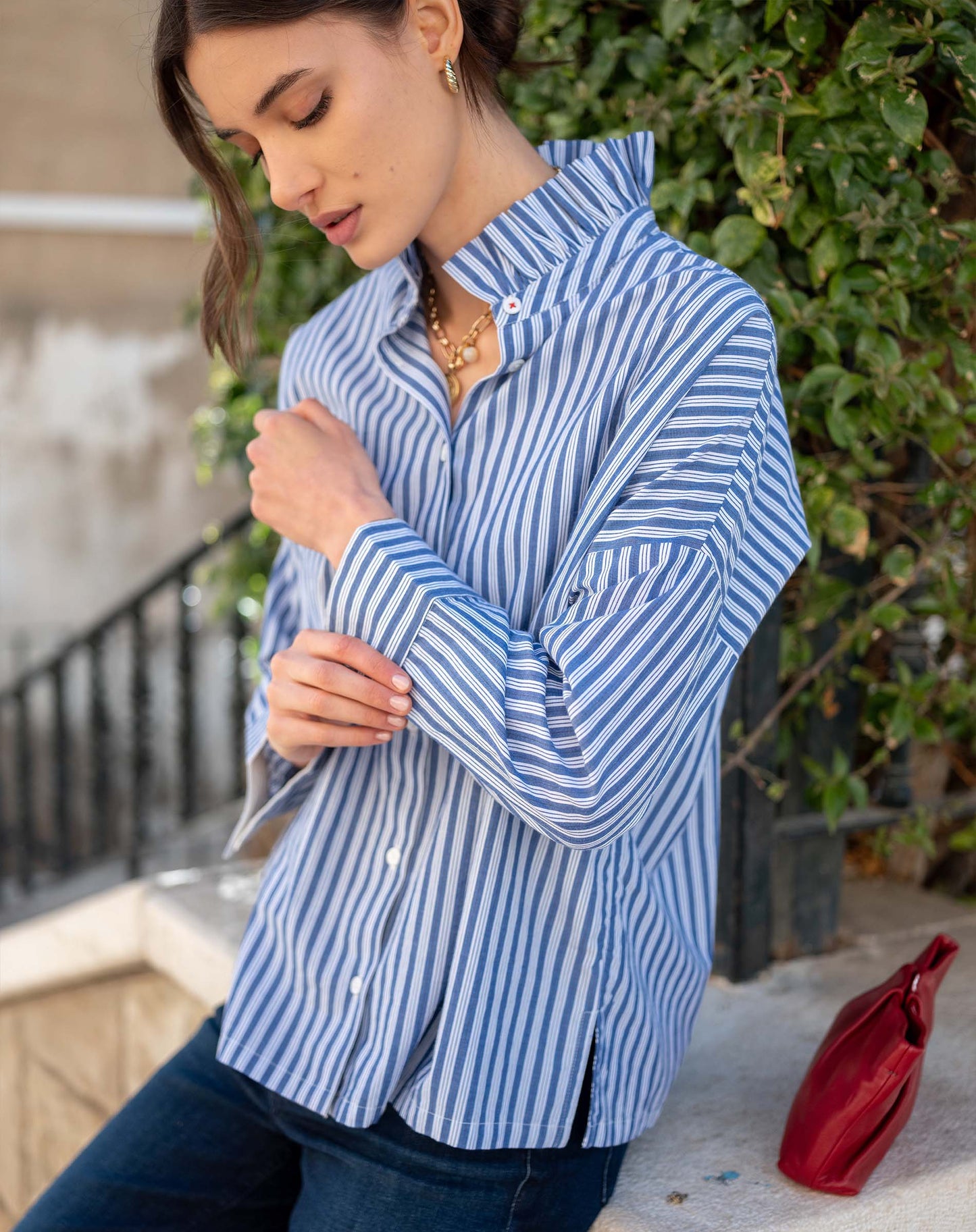 Emerson Pop up Collar Top