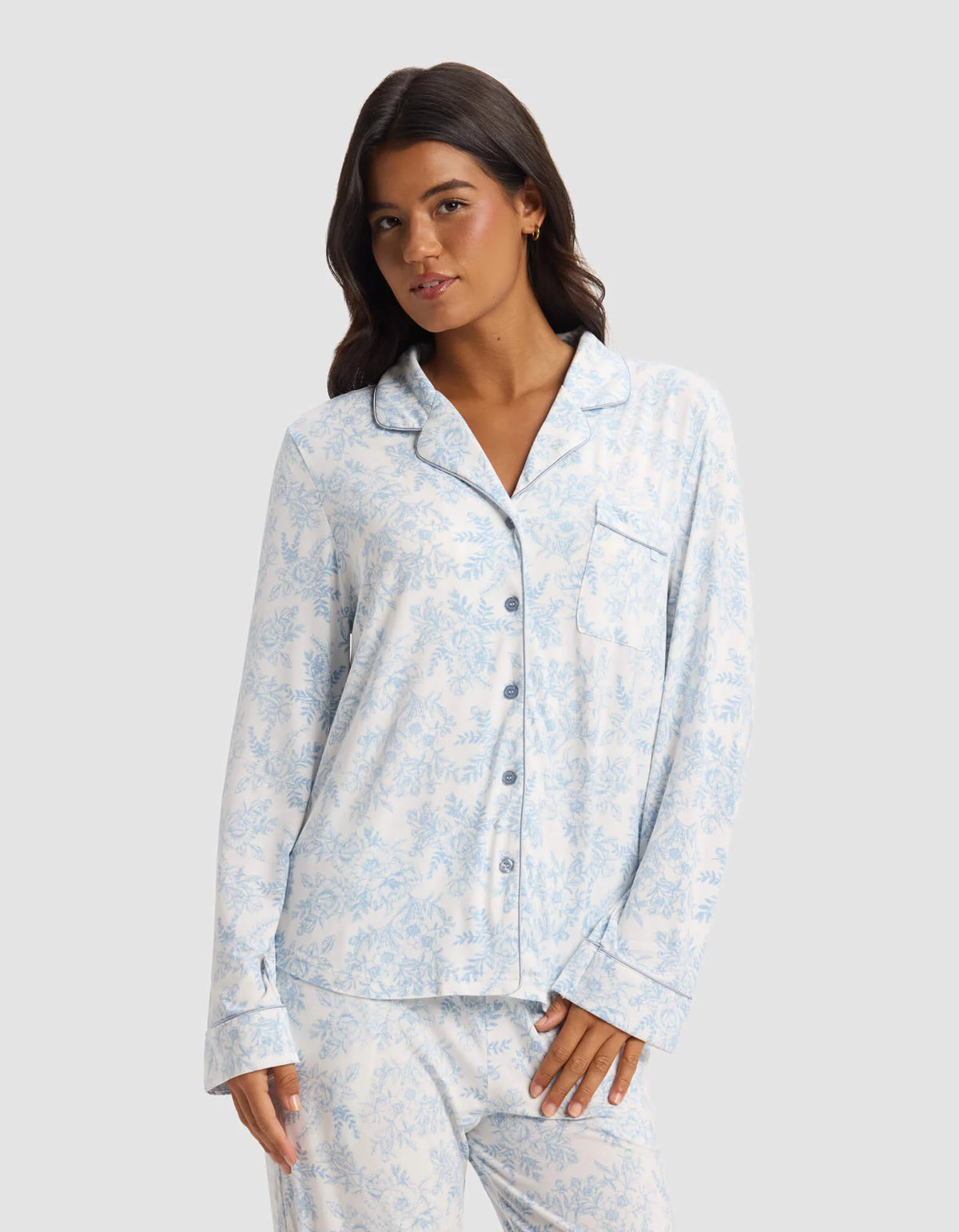 Women'S Bamboo Stretch-Knit Long Sleeve Pajama Set