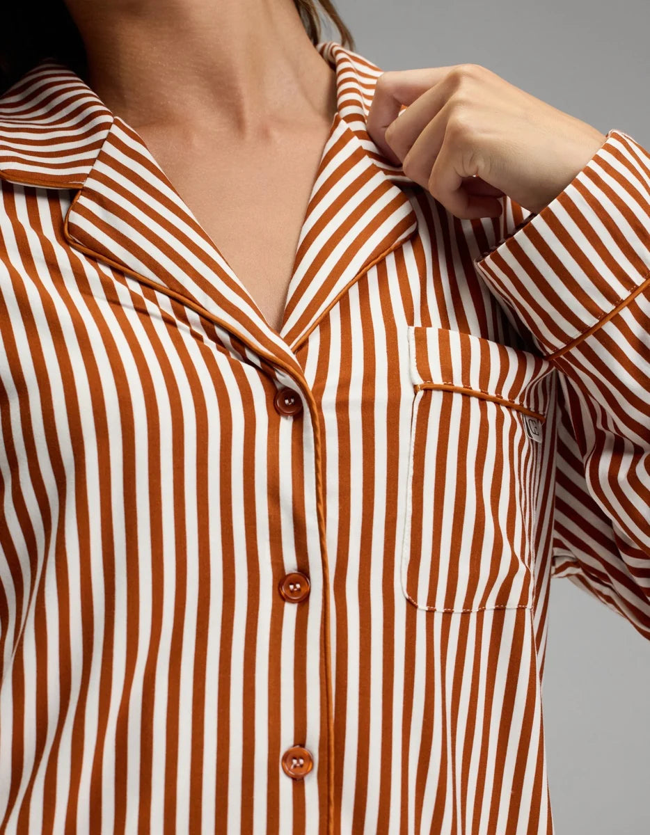 Women'S Bamboo Stretch-Knit Long Sleeve Pajama Set