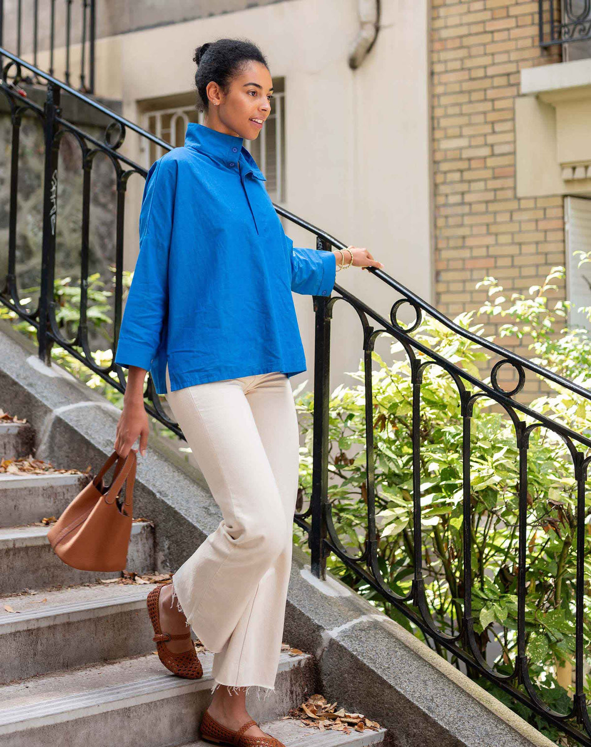 Emerson Pop up Collar Top