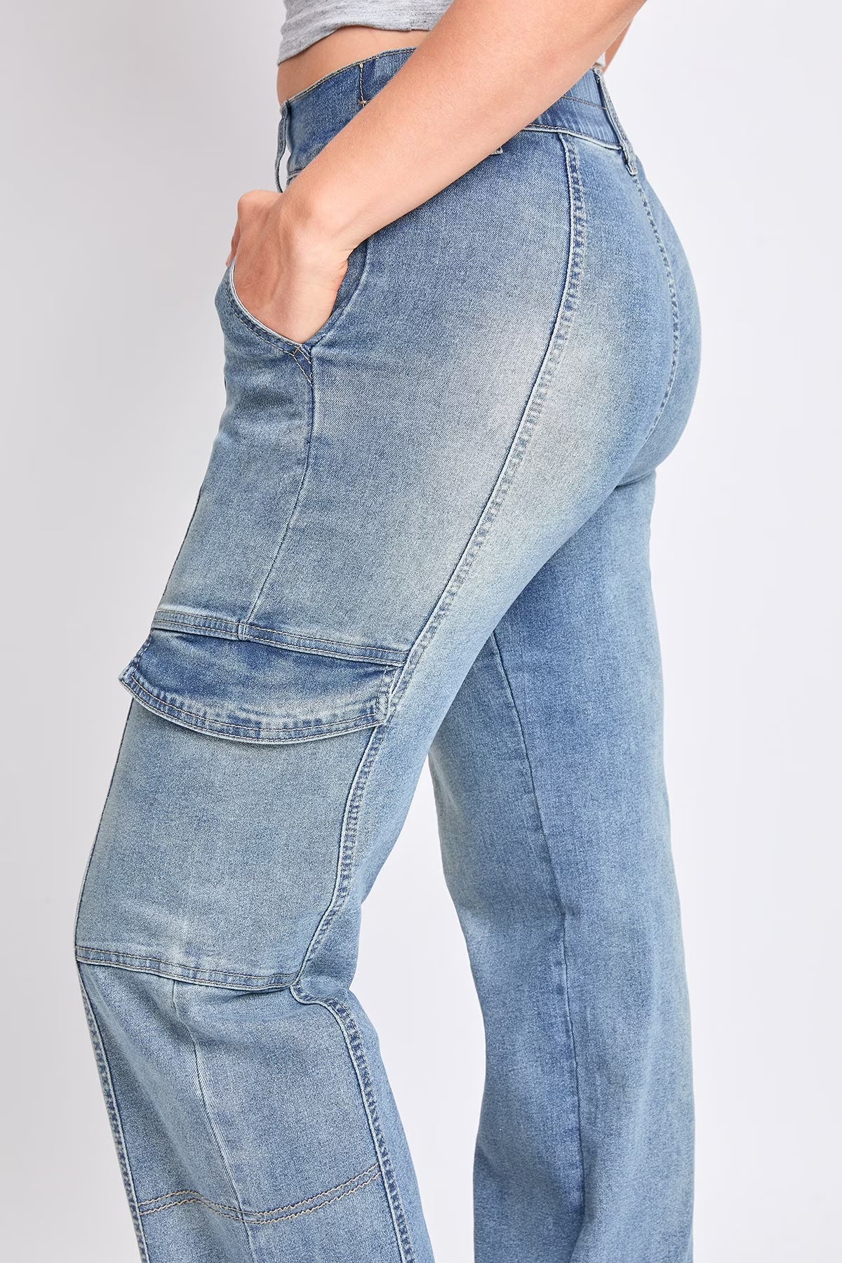 Jeans Women'S Straight Cargo Jeans