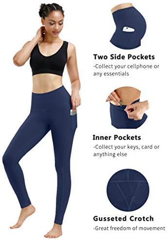 2 Pack High Waist Yoga Pants with Pockets Workout Leggings Women