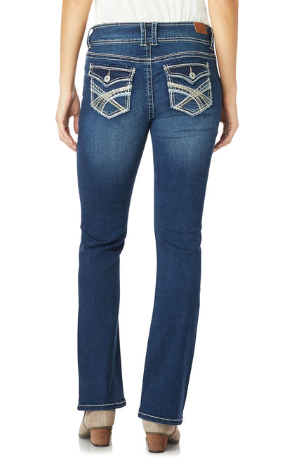 Women'S Luscious Curvy Bootcut Mid-Rise Insta Stretch Juniors Jeans (Standard and Plus)