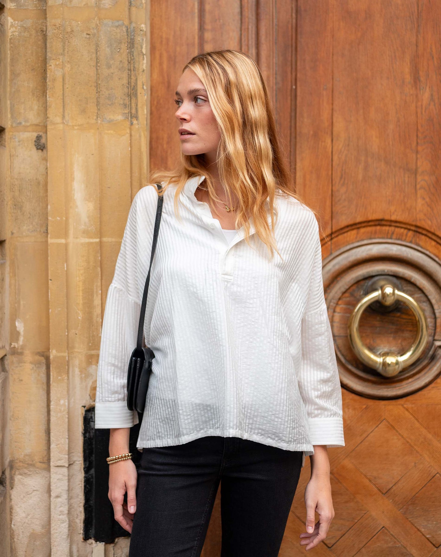 Emerson Pop up Collar Top