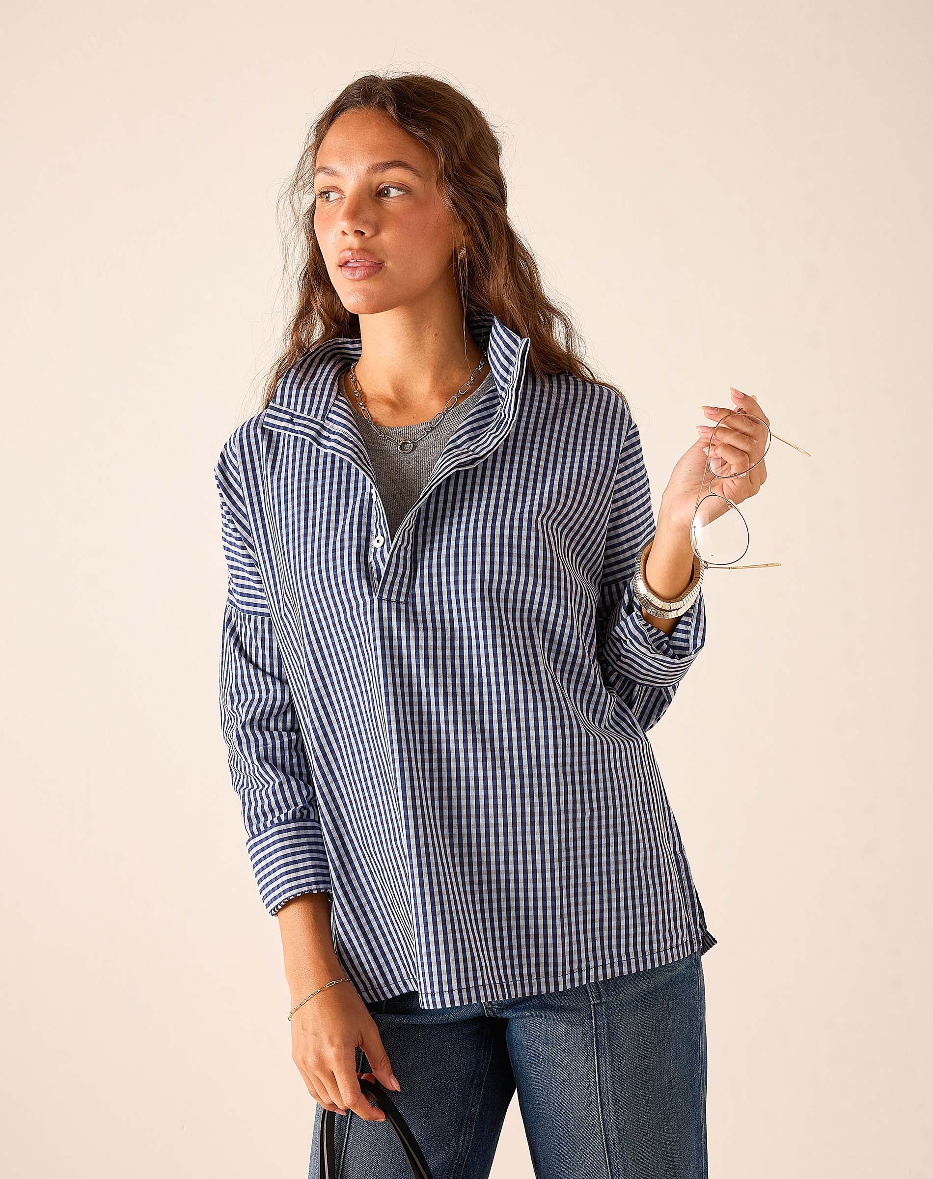 Emerson Pop up Collar Top