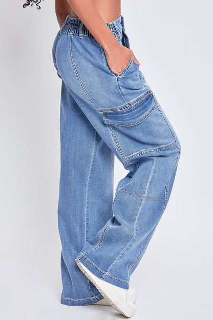 Jeans Women'S Straight Cargo Jeans