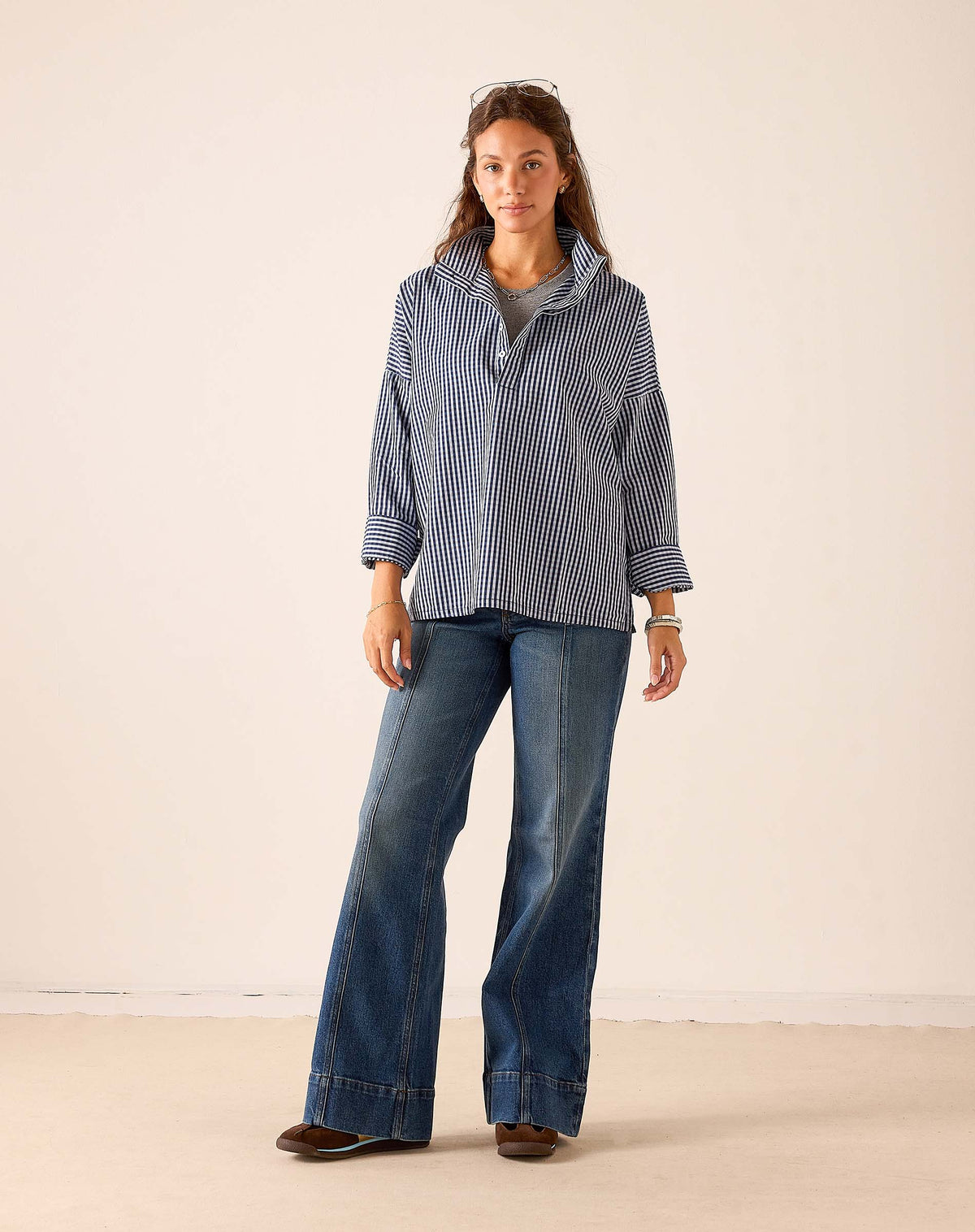 Emerson Pop up Collar Top