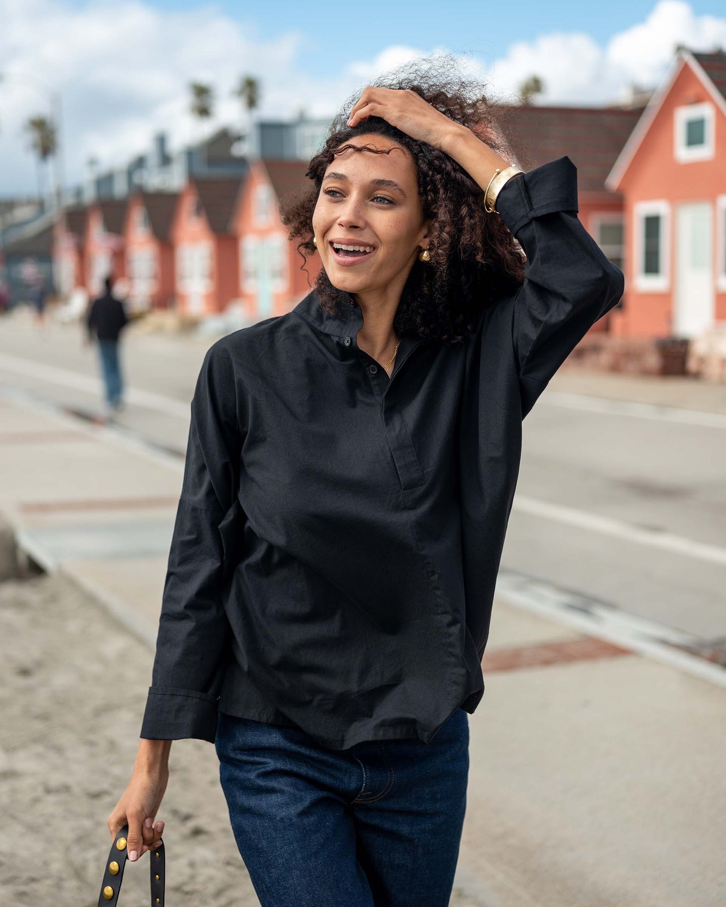 Emerson Pop up Collar Top