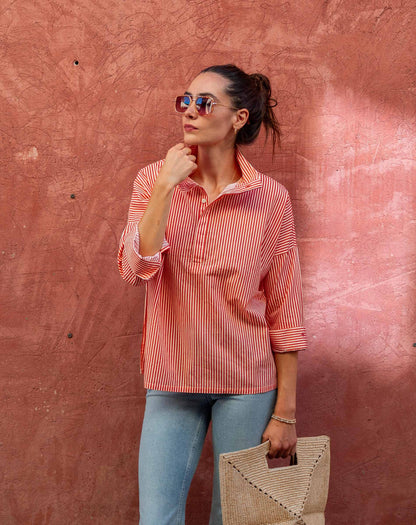 Emerson Pop up Collar Top