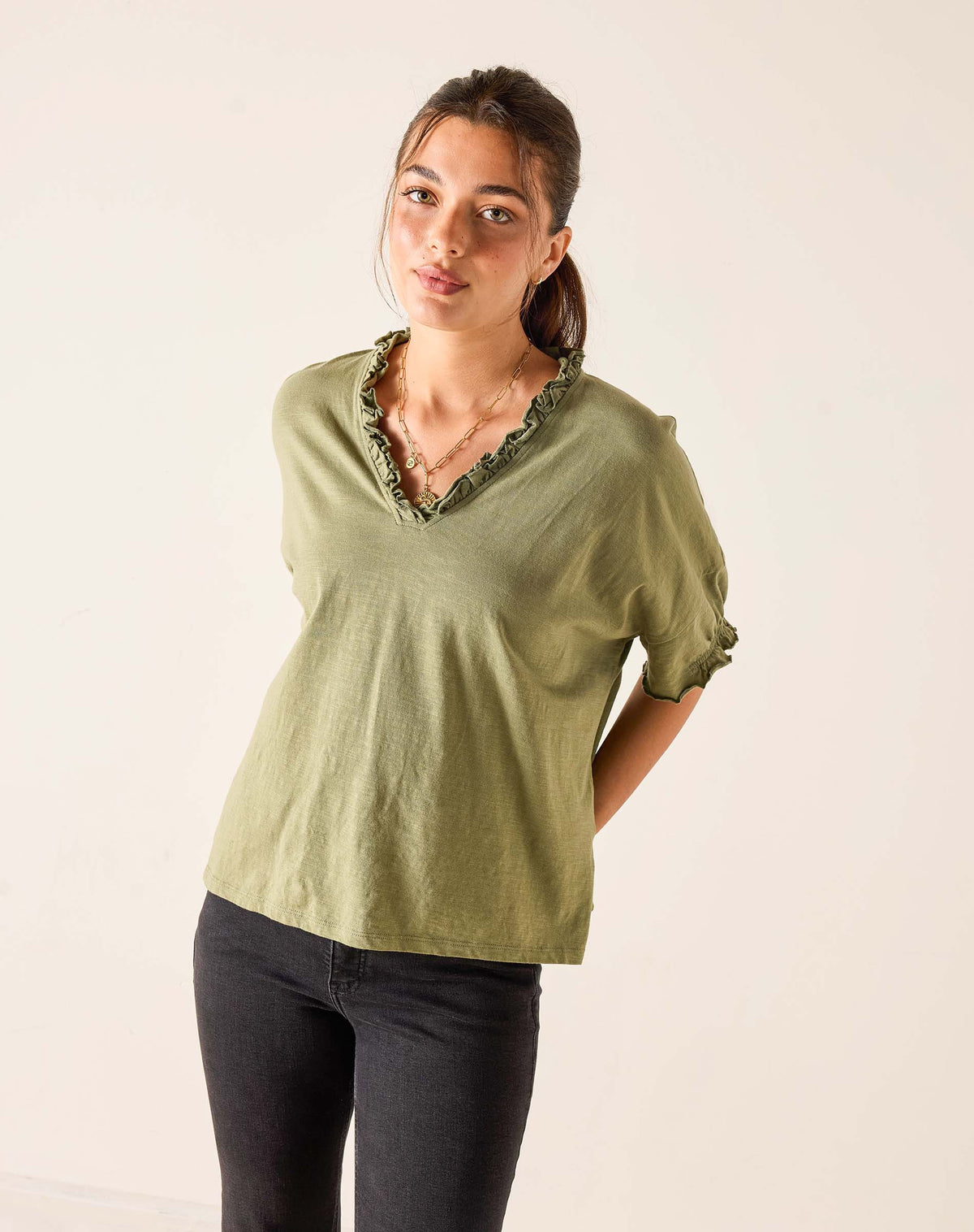 Amelia Ruffle Tee