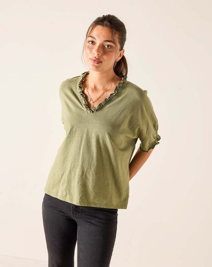 Amelia Ruffle Tee