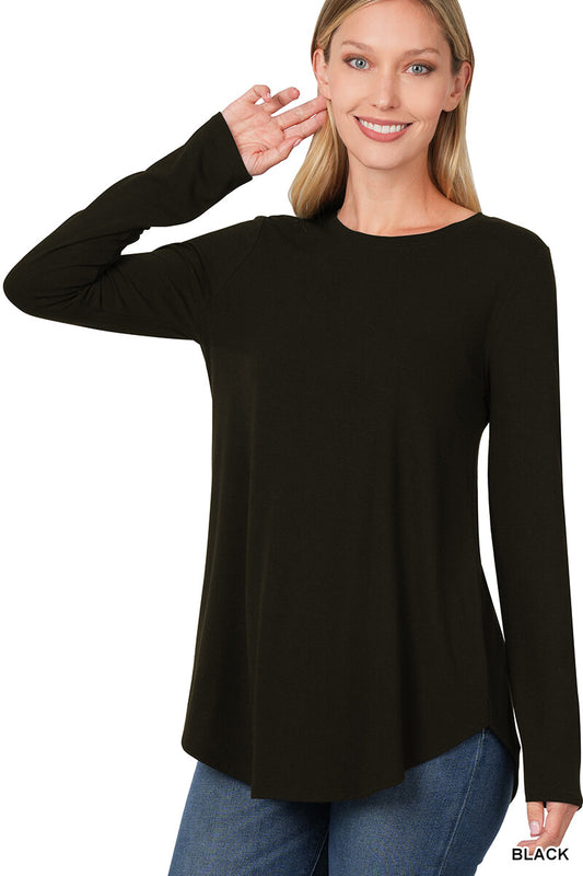 CLEARANCE Womens Long Sleeve Tunic Top Casual Crew Neck T-Shirt Blouse Loose Fit