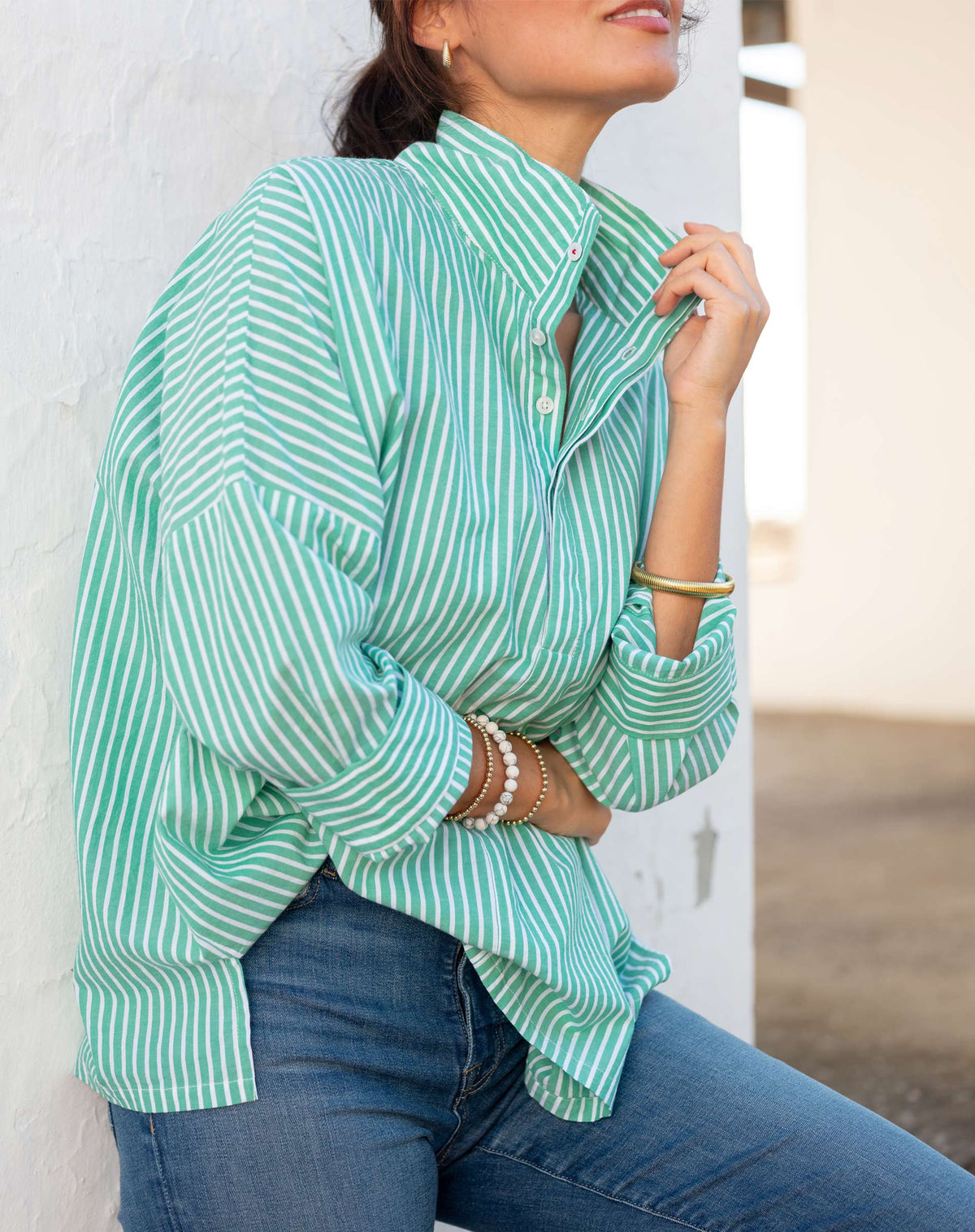 Emerson Pop up Collar Top