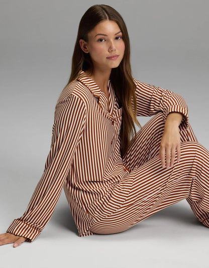 Women'S Bamboo Stretch-Knit Long Sleeve Pajama Set