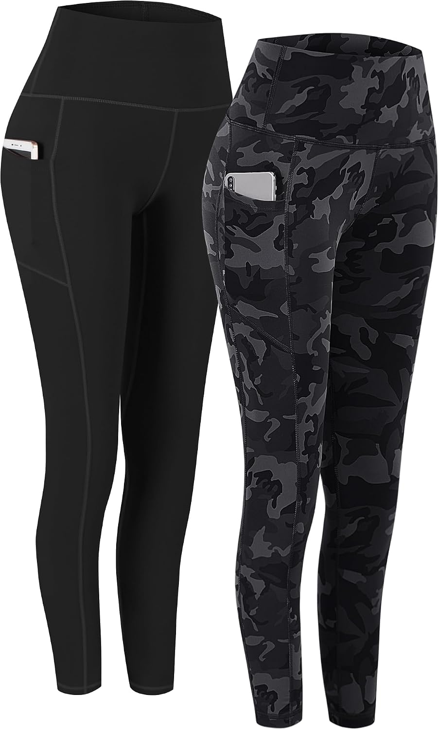 2 Pack High Waist Yoga Pants with Pockets Workout Leggings Women