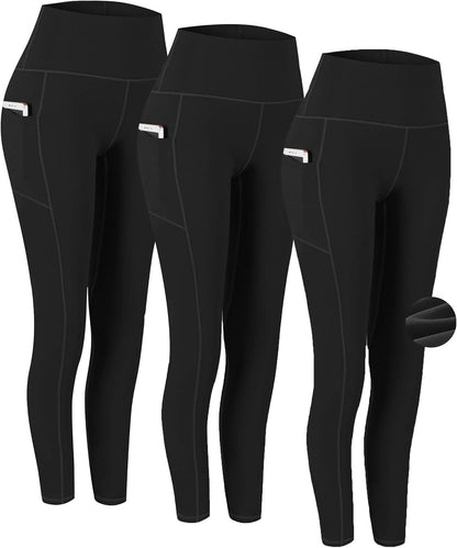 2 Pack High Waist Yoga Pants with Pockets Workout Leggings Women