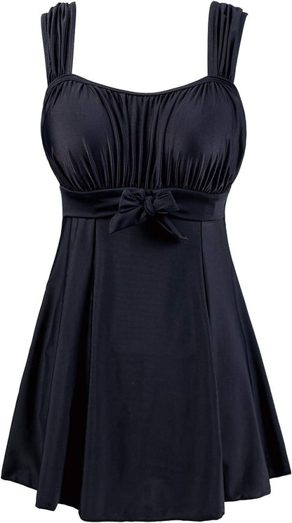 Women'S plus Size Swim Dress Tummy Control Swimsuit Bathing Suit