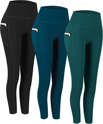 2 Pack High Waist Yoga Pants with Pockets Workout Leggings Women