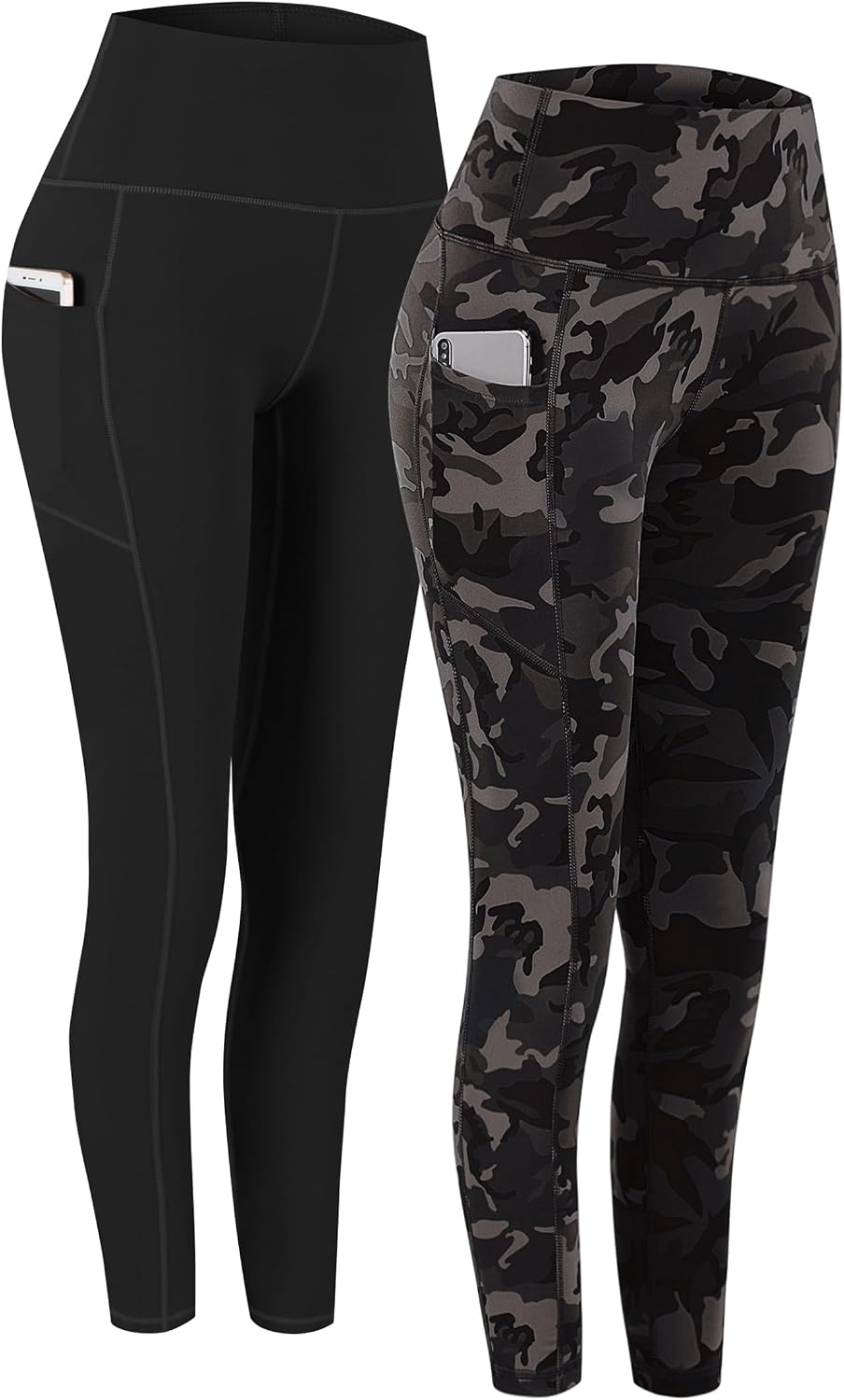 2 Pack High Waist Yoga Pants with Pockets Workout Leggings Women