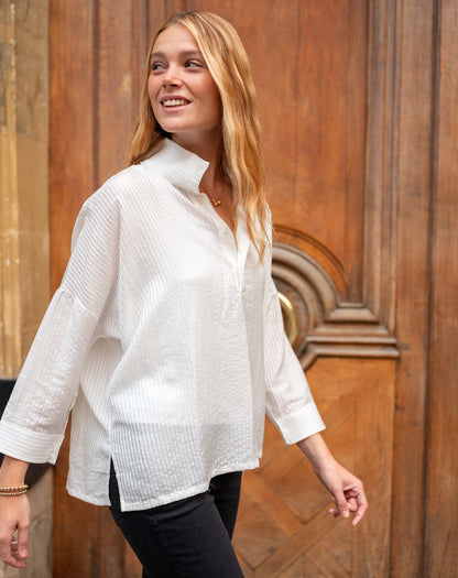 Emerson Pop up Collar Top