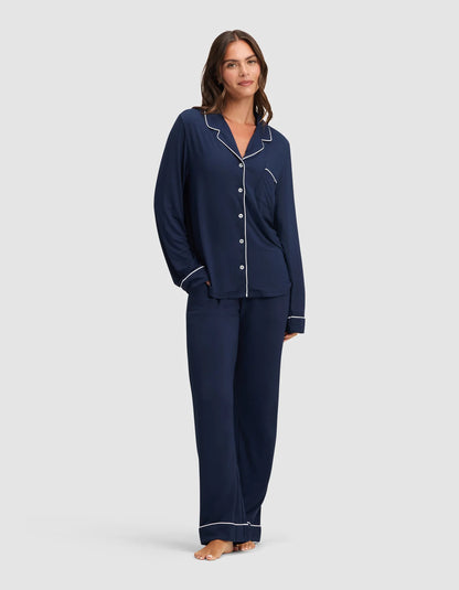 Women'S Bamboo Stretch-Knit Long Sleeve Pajama Set