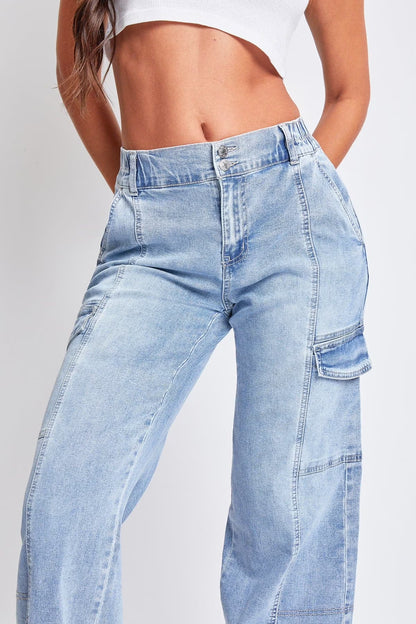 Jeans Women'S Straight Cargo Jeans