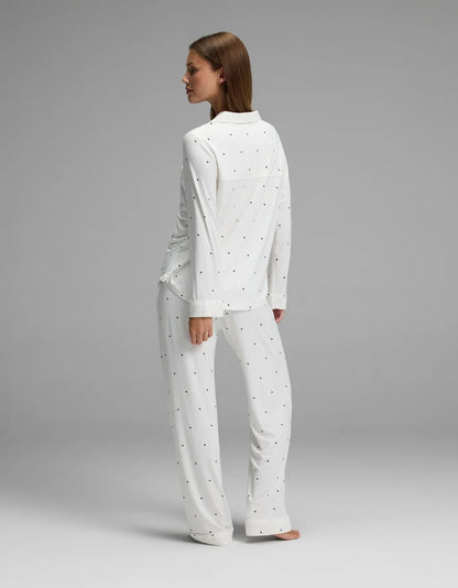 Women'S Bamboo Stretch-Knit Long Sleeve Pajama Set