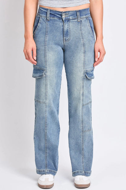 Jeans Women'S Straight Cargo Jeans
