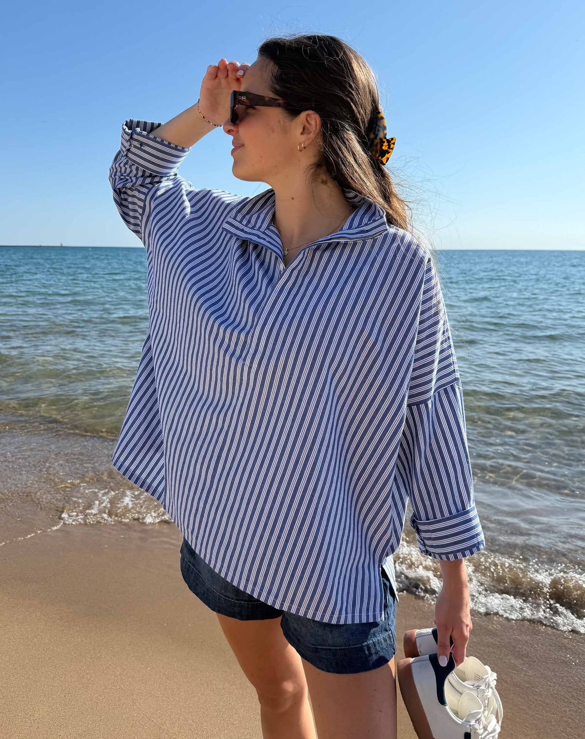 Emerson Pop up Collar Top