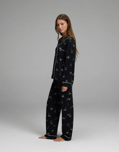 Women'S Bamboo Stretch-Knit Long Sleeve Pajama Set