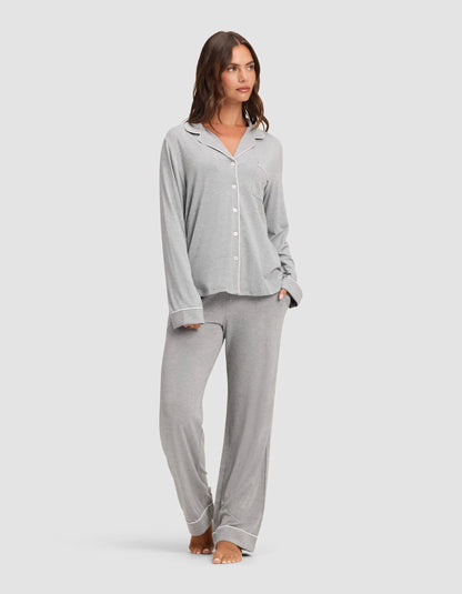 Women'S Bamboo Stretch-Knit Long Sleeve Pajama Set