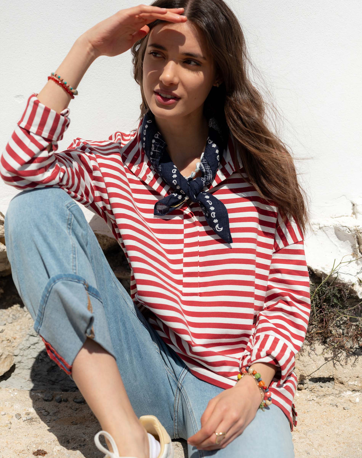Emerson Pop up Collar Top