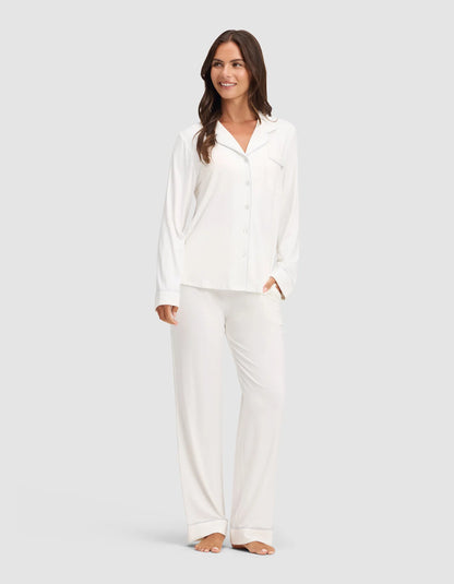 Women'S Bamboo Stretch-Knit Long Sleeve Pajama Set