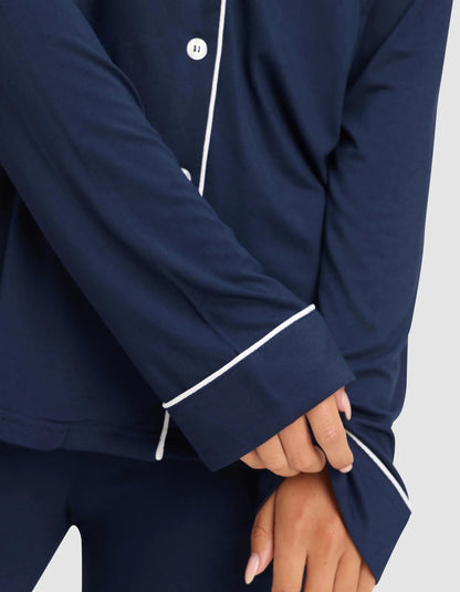 Women'S Bamboo Stretch-Knit Long Sleeve Pajama Set