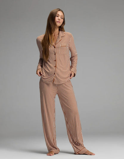 Women'S Bamboo Stretch-Knit Long Sleeve Pajama Set