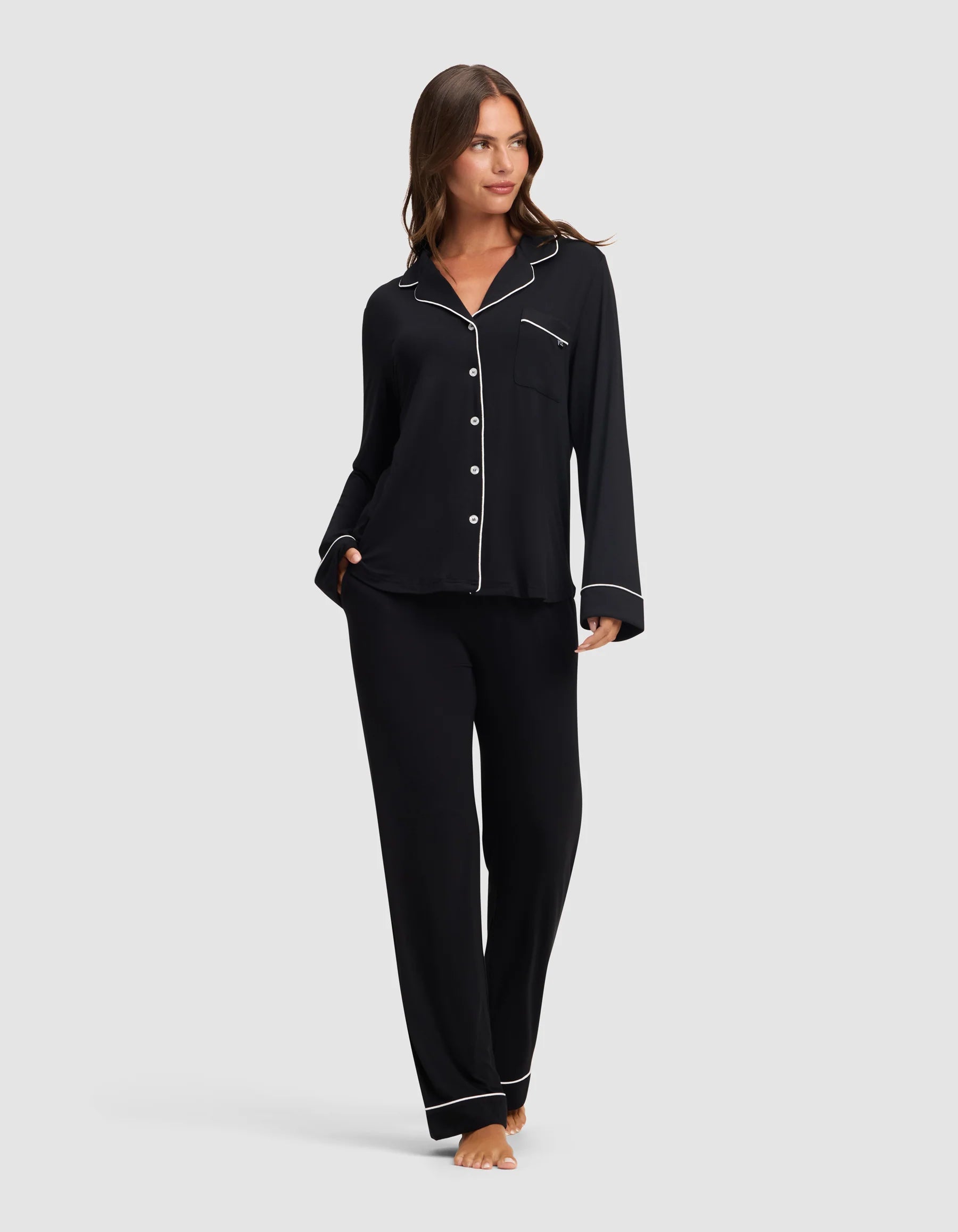 Women'S Bamboo Stretch-Knit Long Sleeve Pajama Set
