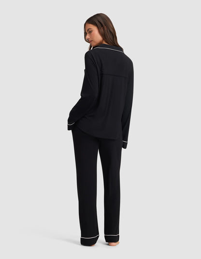 Women'S Bamboo Stretch-Knit Long Sleeve Pajama Set