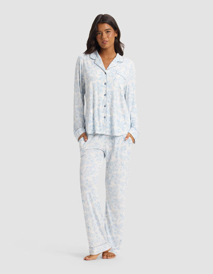 Women'S Bamboo Stretch-Knit Long Sleeve Pajama Set