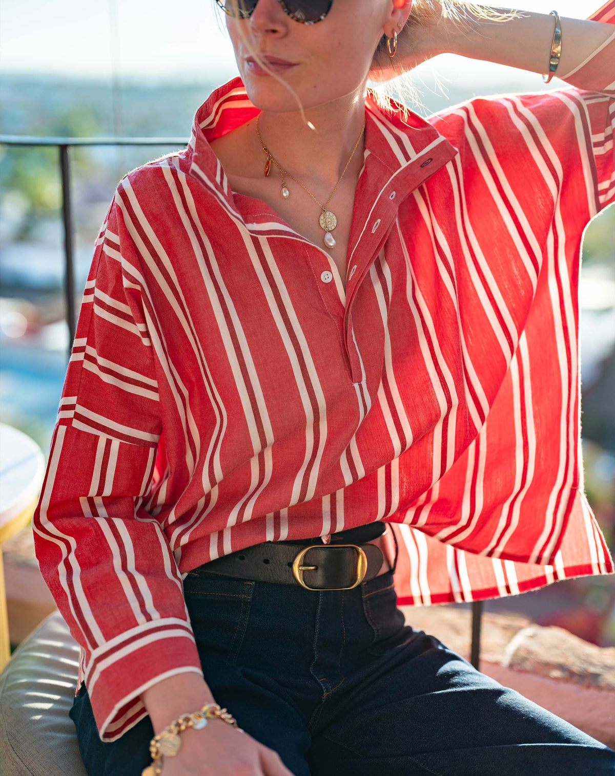 Emerson Pop up Collar Top