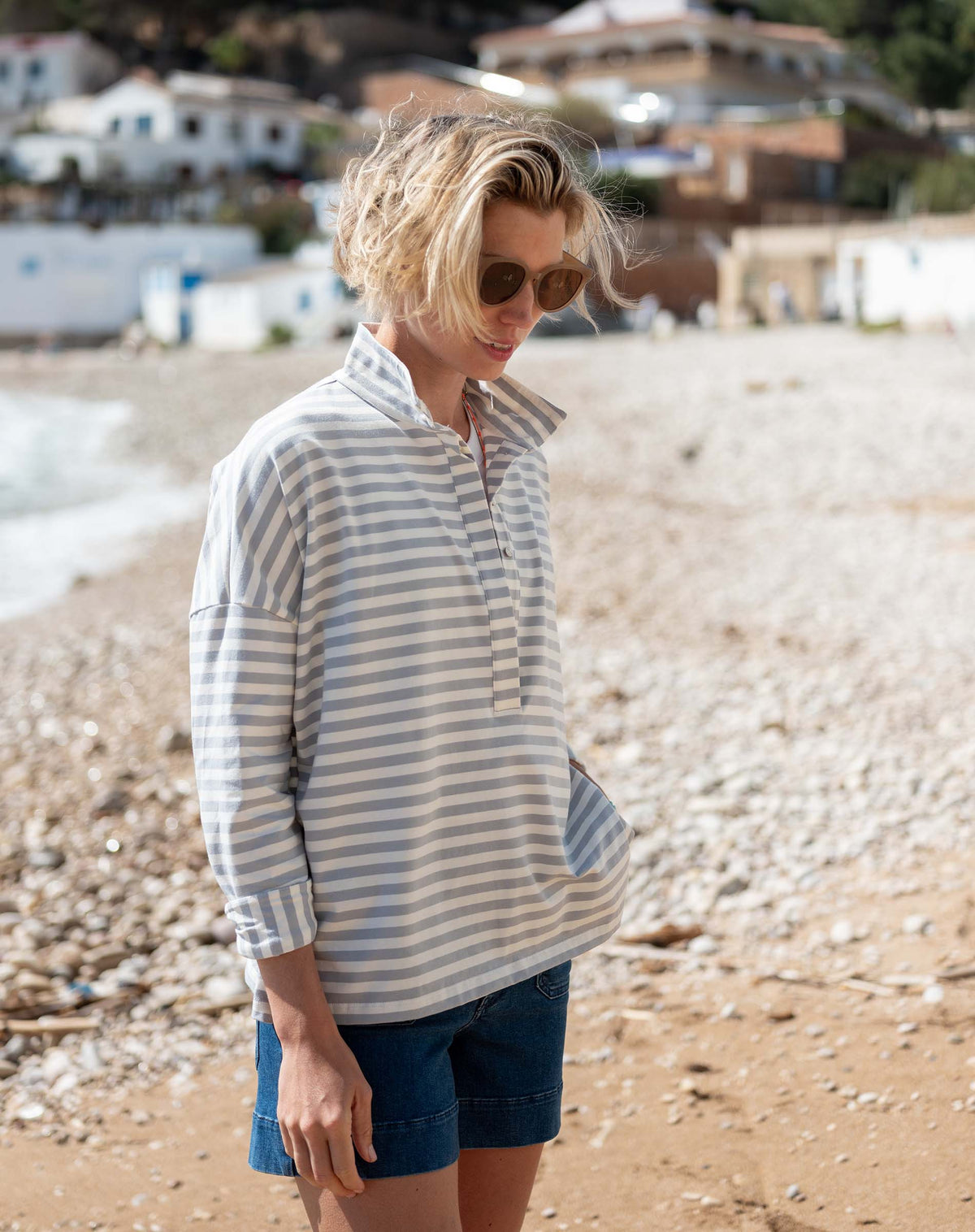 Emerson Pop up Collar Top