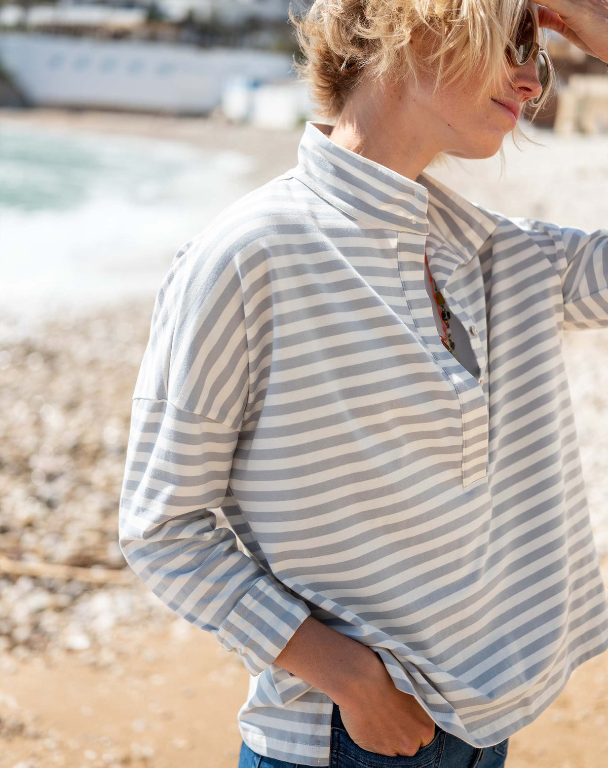 Emerson Pop up Collar Top