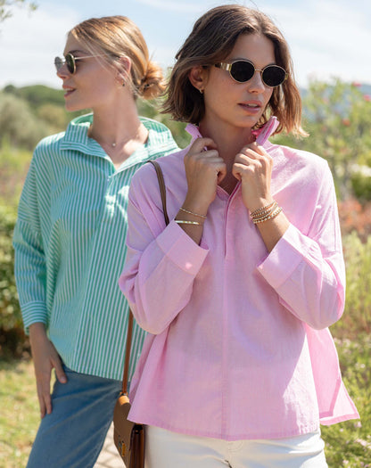 Emerson Pop up Collar Top