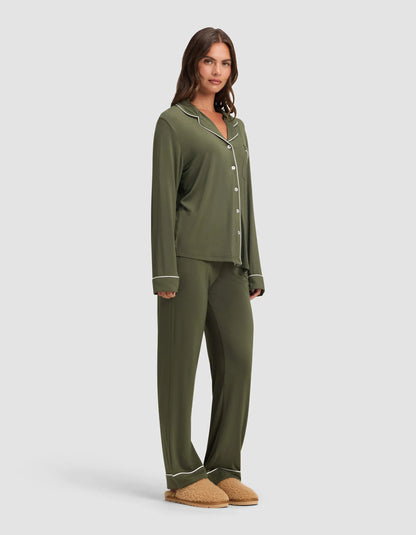 Women'S Bamboo Stretch-Knit Long Sleeve Pajama Set